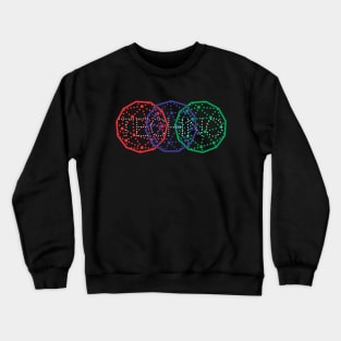 Technicolor Techno Music Lover Crewneck Sweatshirt